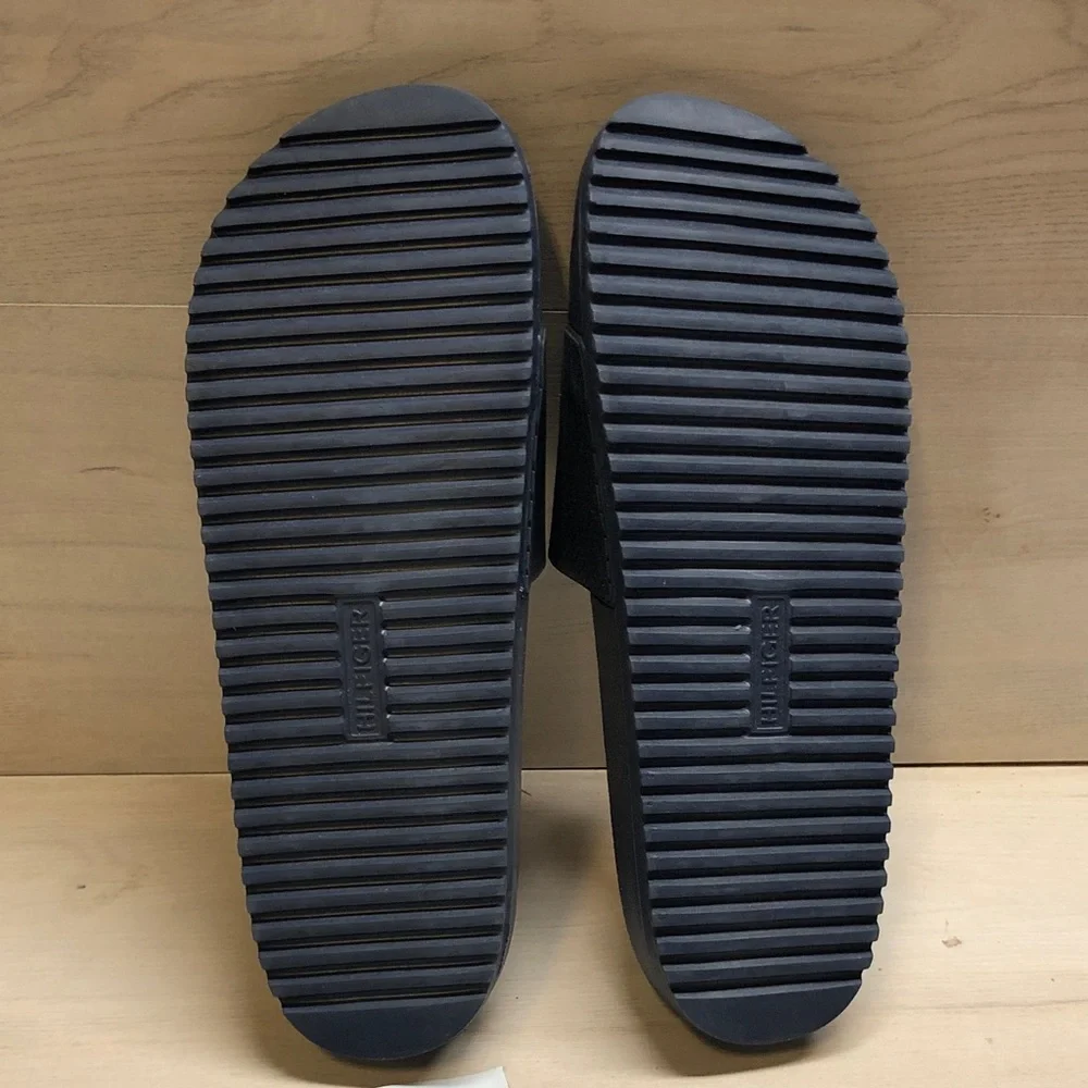 Tommy Hilfiger Navy Logo Slide Sandals #1088